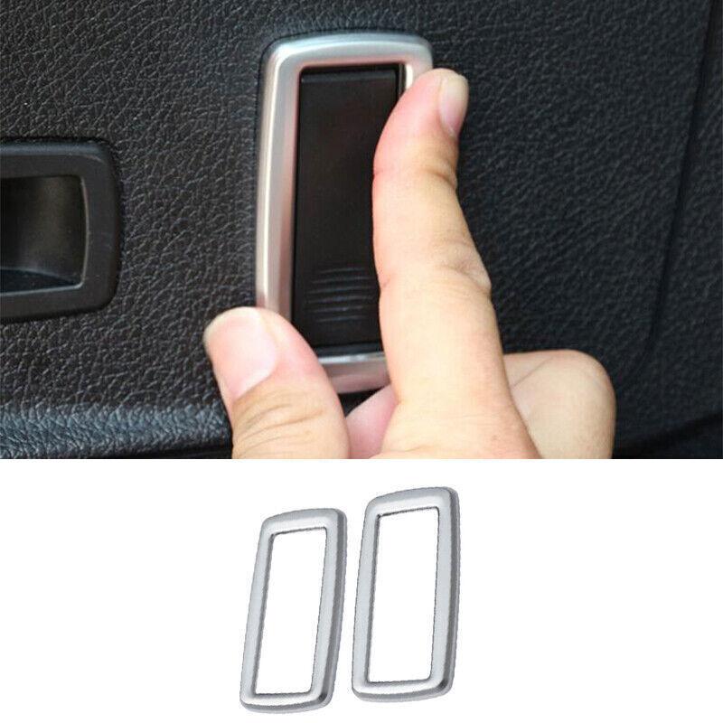 Matte Silver Rear Trunk Hook Frame Trim For BMW 2 Series Touring 2015- 2PCS