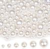 2000PCS Pearls for Crafting, Ivory No Hole Beads for Centerpieces Vases, Assorted Sizes Bulk Fake Pearls Beads for Vase Filler,Jewelry Making