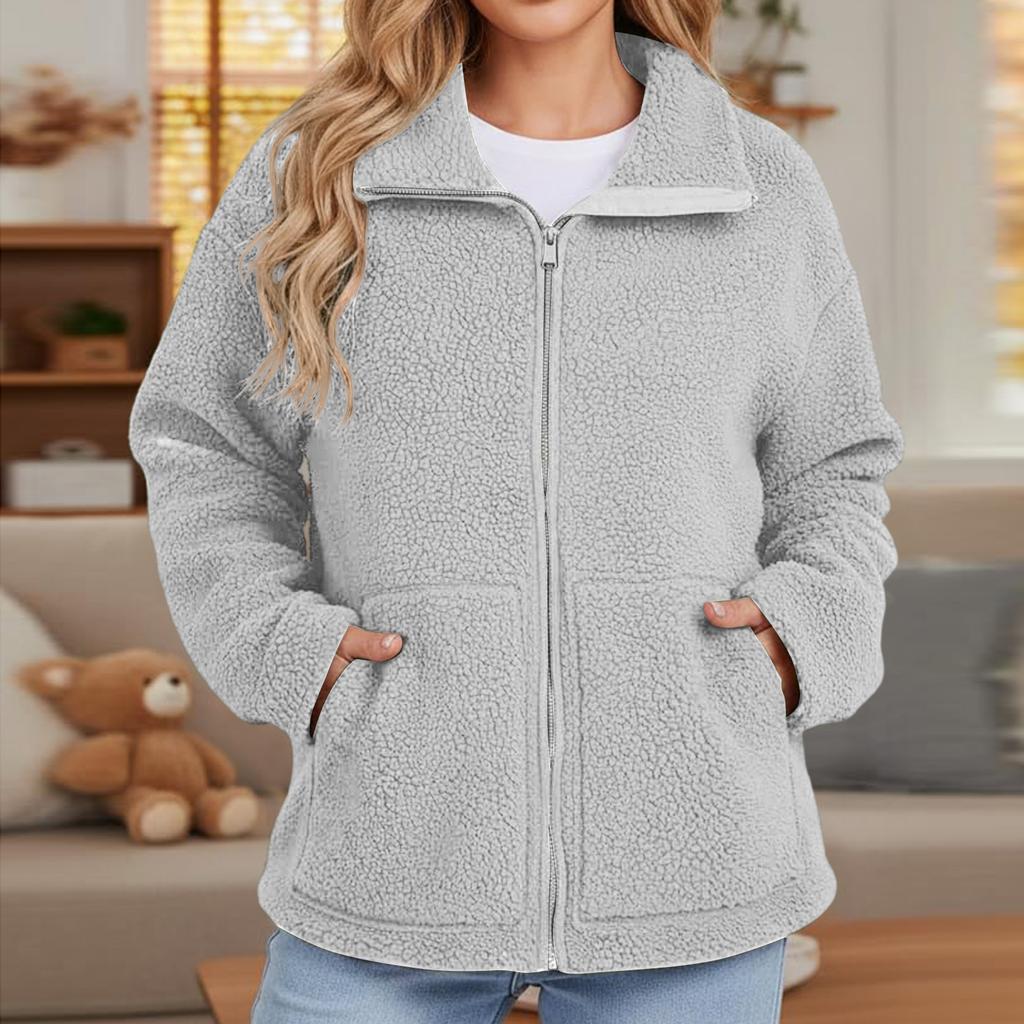 Damska gładka luźna bluza z kapturem z jedną kieszenią casual