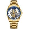 LIGE Men's Skeleton Quartz Watch: Transparent, New Concept, Business, Waterproof.