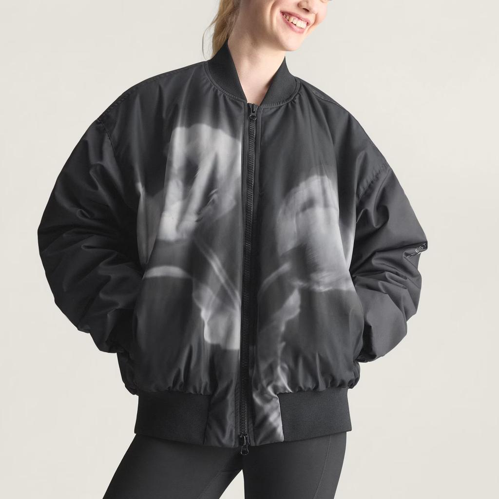 Adidas Stella McCartney FW25 Woven Bomber Printed Warm Flight Jacket Women jackets KA9599