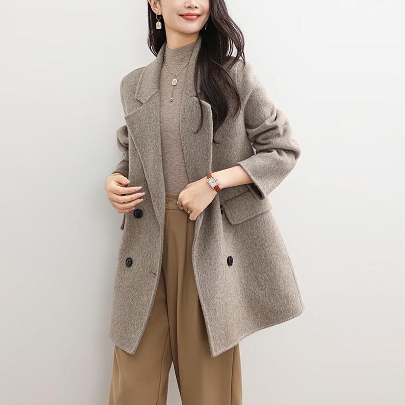 Fanzhen Women's 100% Wool Mid-Length Coat