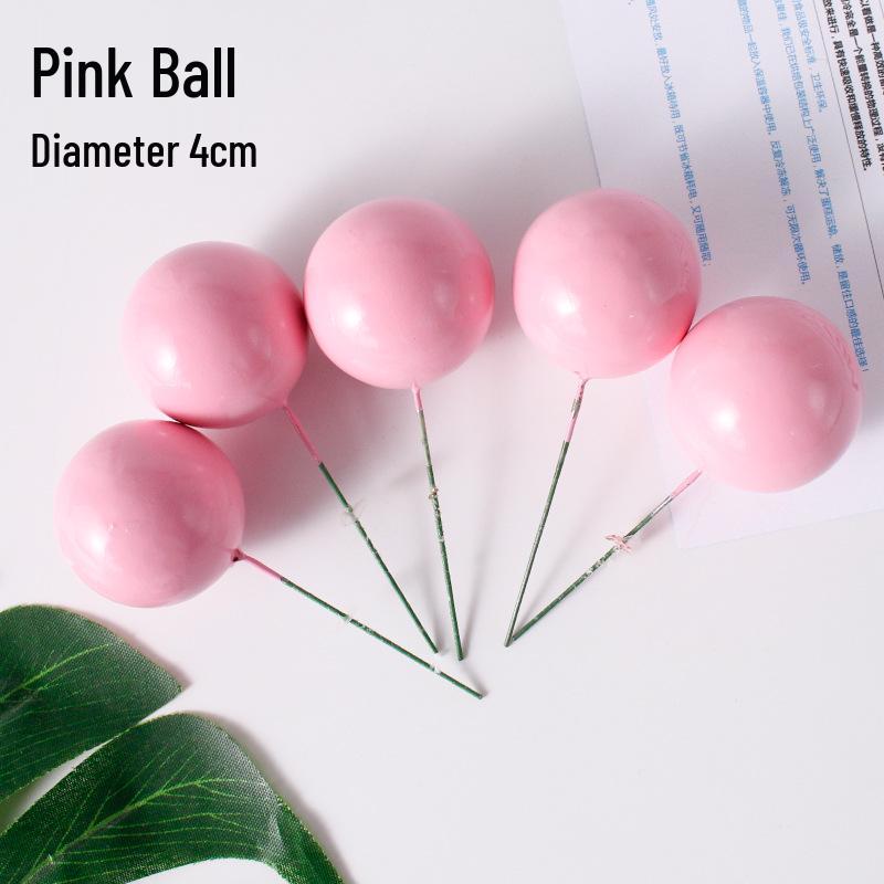 Golden and Silver Ball Cake Decorations with Colorful Birthday Insert Card