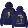 Hip hop rapper Lil Peep patterned hoodie high-quality fashion pullover men's and women's street fashion retro hooded sweatshirt