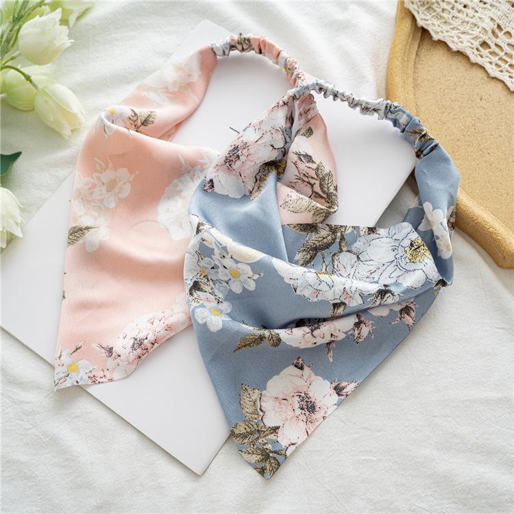 Three-State Satin Triangle Scarf Hair Accessory - 2021 European & American Style Elastic Headband