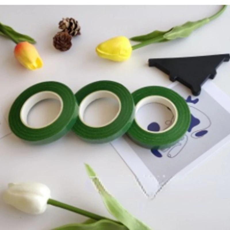 

30 ярдов 12 мм цветочная лента для стеблей корсажей петлица искусственный цветок тычинки обертка флорист зеленые ленты нейлоновые принадлежности для цветов