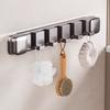 Foldable 5 Hooks Suction Cup Hook Traceless Sundries Storage Hook  Bathroom Accessories