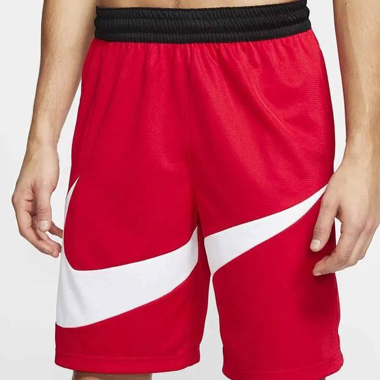 Nike Pantaloncini Sportivi Casual Traspiranti con Logo Grande da Uomo Rossi BV9386-657