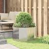 Plant Pot Silver 90 x 90 x 50 cm Galvanized Steel