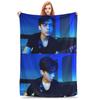 Aidan Gallagher Blanket Portable Fleece Sofa Throw Blanket for Home Bedroom Office Throws Bedspread Quilt