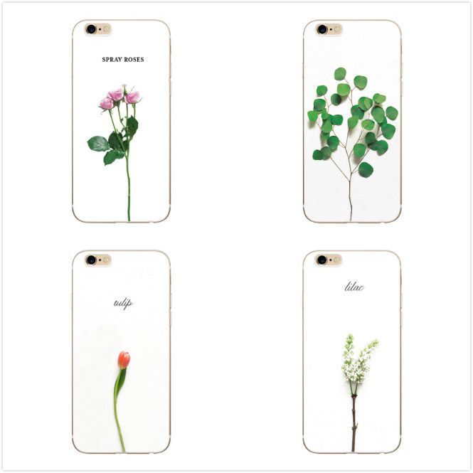 For Iphone 6 6s 7 7s Case With Colorful Rose Tulip Patterned Creative Protective Cover For Kids
