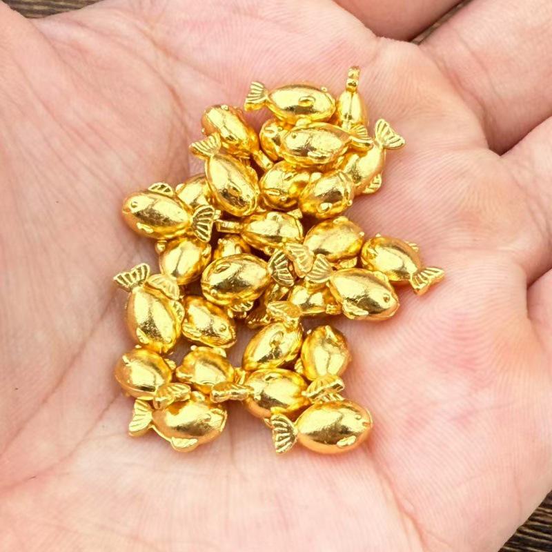 Gold Sand Alloy Ingot Basin Ornament for Wealth Attraction & Home Gifts