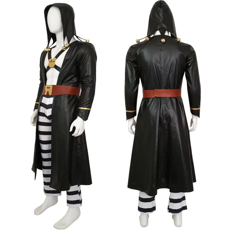JoJo Risotto Nero Cosplay Anime Uniform Hooded Bizarre Adventure Halloween Golden Wind Costume Party Outfit for Men