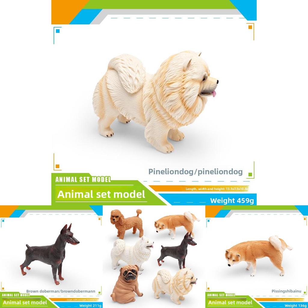 Realistic Pvc Dog Model Set With Doberman Shiba Inu Poodle Samoyed For Collectors And Animal Enthusiasts