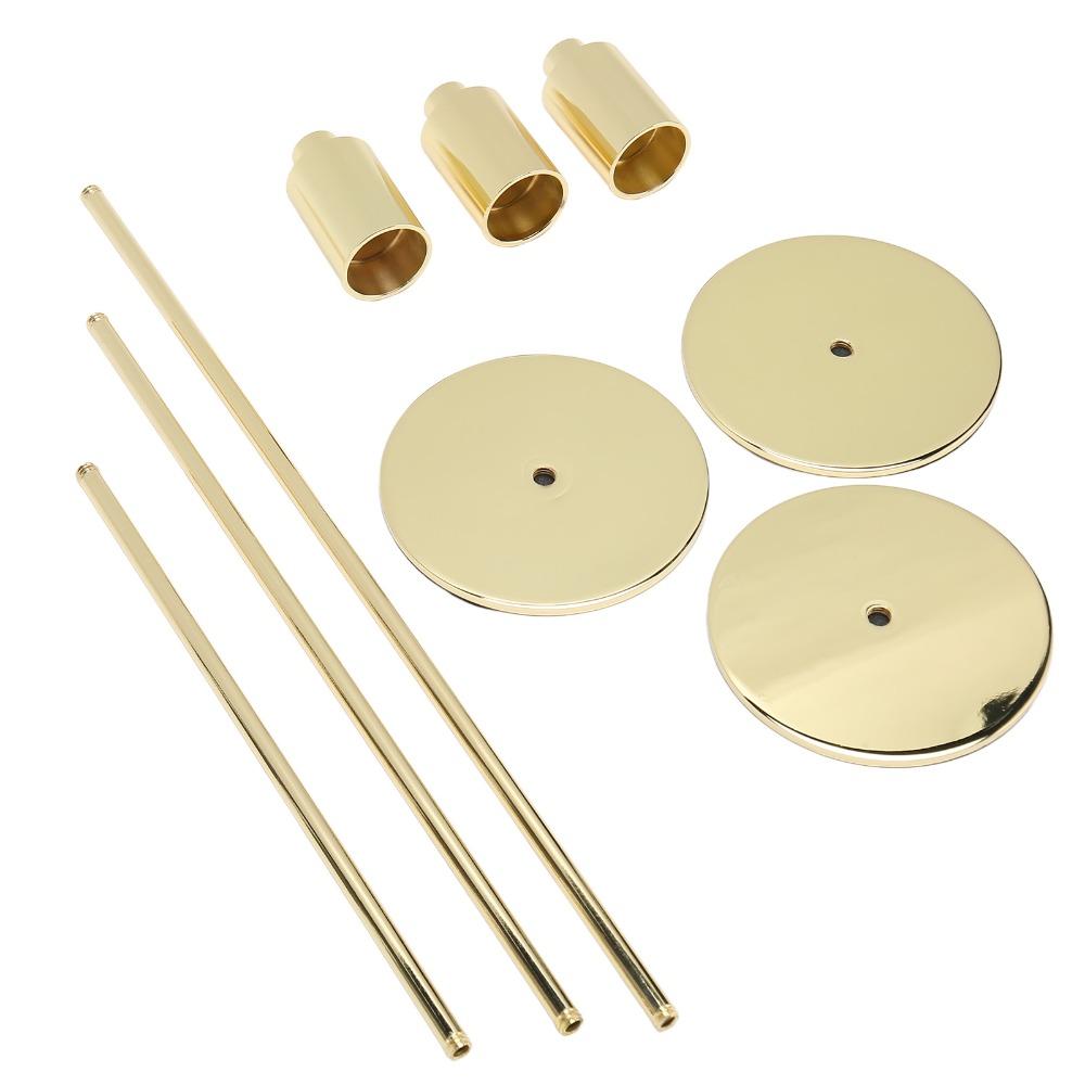 3sets Gold Taper Candle Holder 6cm Candle Holder Set Pillar Candle Holder Home Table Decoration