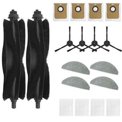 2x Main Brush+4x Mop Cloths+4x Dust Bags+4x Hepa  Filter+4x Side Brush for Roidmi Eve CC Robot Replacement Cleaning Kits