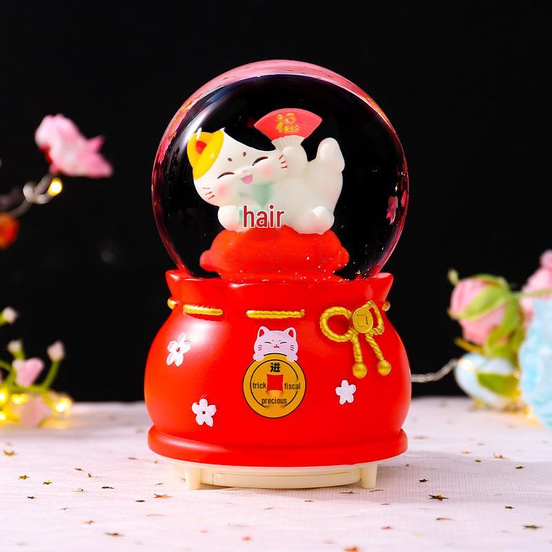 Astronaut Crystal Ball Music Box Ornament - Student Snow Globe Birthday Gift