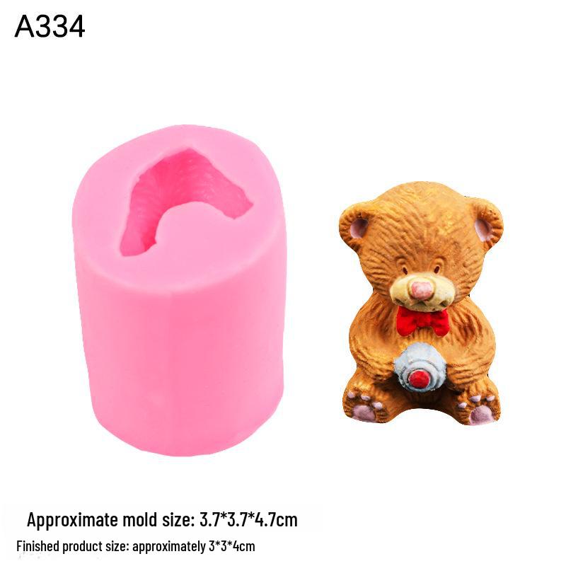 Silikonowa forma 3D w kształcie misia do aromaterapii, świec i dekoracji czekoladowych