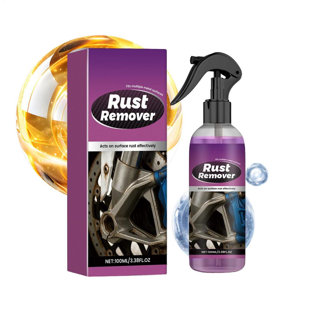 Car Rust Remover 100ml Rust Stain Cleaner Spray Vehicle Iron Powder Converter for Car Automotive Wheel Chassis Marine Industrial