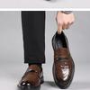 Men's Genuine Leather Cowhide Loafers - Formal Slip-on Shoes
