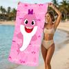 Beach Towel with B-Baby Shark Pattern - soft,absorbent,machine washable Lightweight&Modern,swimming,Travel Essentials