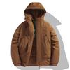 A New Solid-color Casual Windproof, Waterproof and Warm Winter Sweatshirt for Outdoor Hooded Men