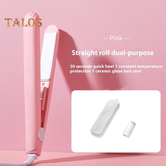 Mini Dual Purpose Curling Iron 2-In-1 Curling Wand Flat Iron Hair Straightener Curler Fast Heating Portable Travel Women Short Long Hair Styling