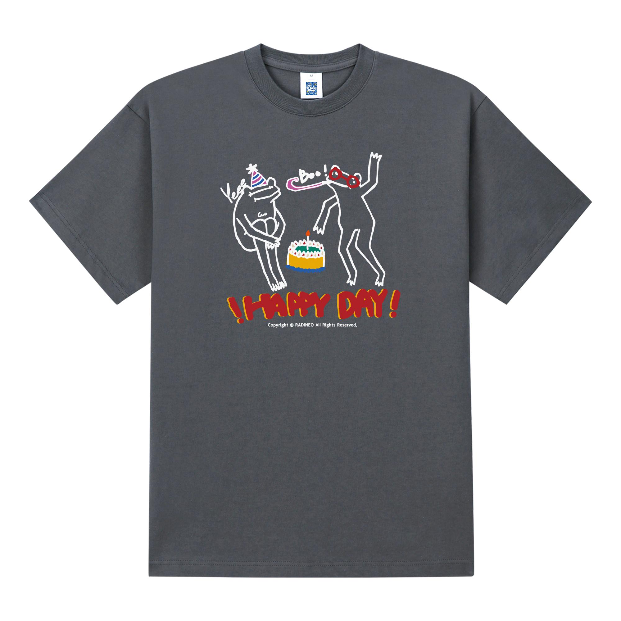 Radineo Happy Day Short Sleeve T-Shirt Gray L