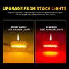 Fit 2015- Chevy Silverado 2500HD Clear LED Fender Light Amber Red Lamp 4PCS