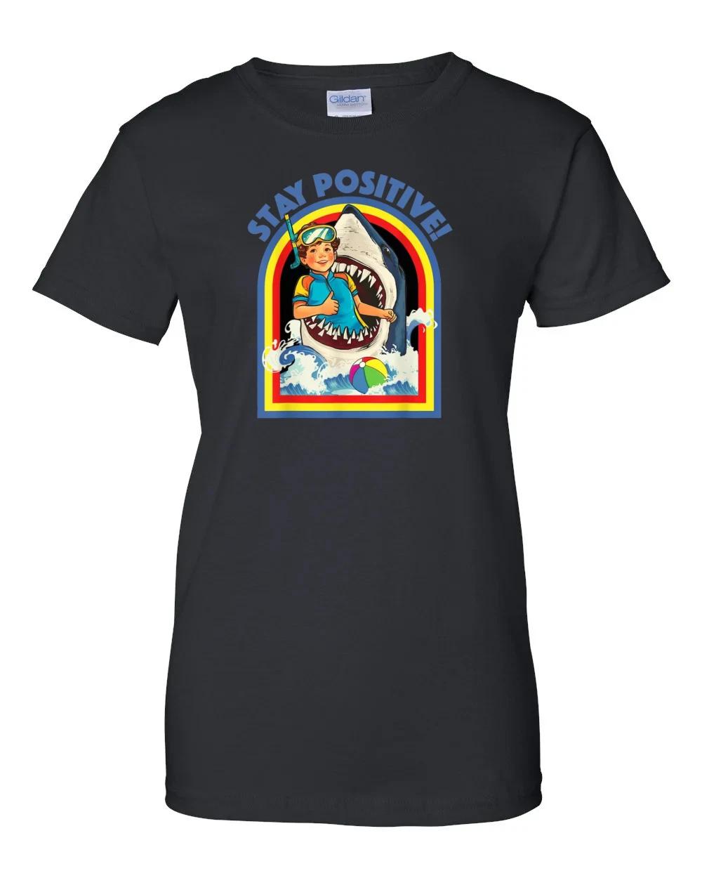Ladies Stay Positive - Funny Vintage Retro T-Shirt Women s S