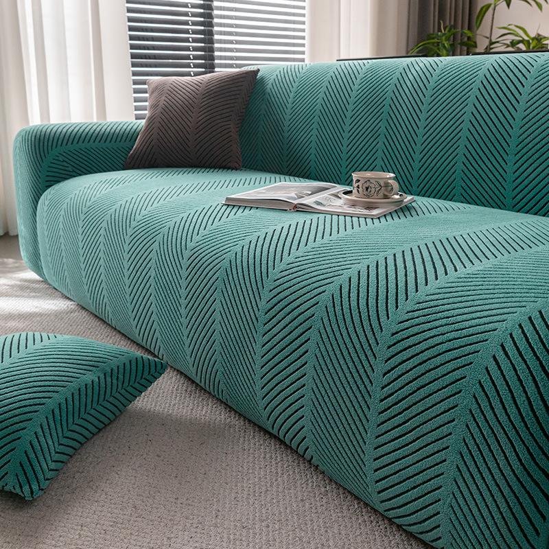 New Style Polar Fleece Retro Style Sofa Cover Elastic Non Slip All Season Fully Wrapped Sofa Cushion Cover