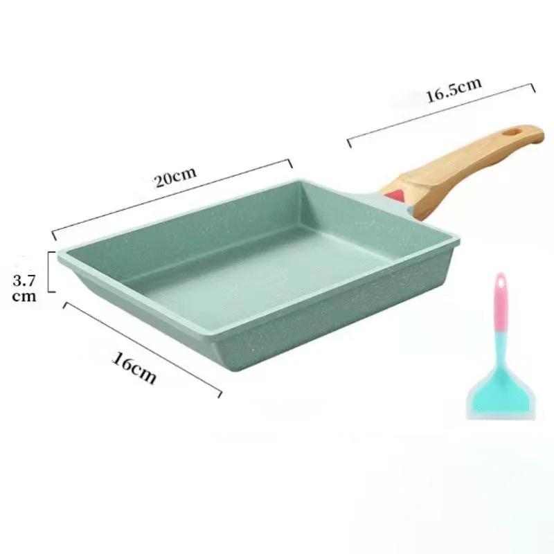 Japanese Omelette Egg Pan Nonstick Tamagoyaki Pan Rectangular Egg Roll Pan with Detachable Anti Scalding Handle for All Stove