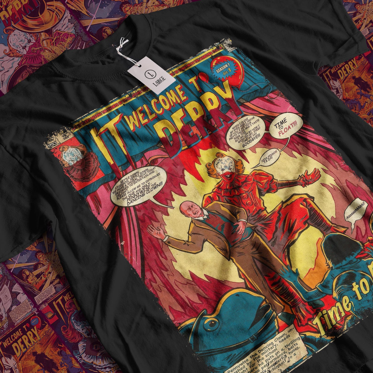 IT Movie T-Shirt: Welcome to Derry, Vintage Horror Graphic Tee S