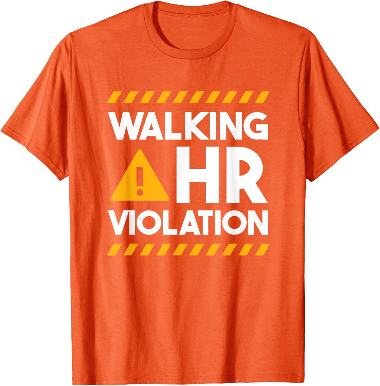 Human Resources Walking Hr Violation Design Unisex T-Shirt S разноцветный