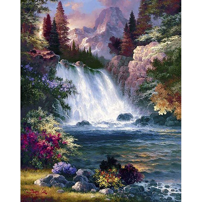 5D Diamond Painting Full Drill Square Waterfall Diamond Embroidery Sale  Rhinestones Pictures Diamond Art