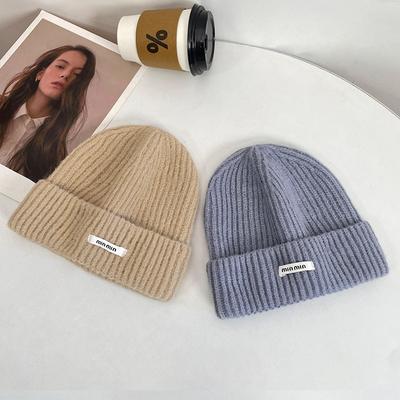 Autumn and Winter Hats for Women Korean Version Versatile Student Knitted Hats Outdoor Warm Pullover Hats Ear Protection Woolen Hats