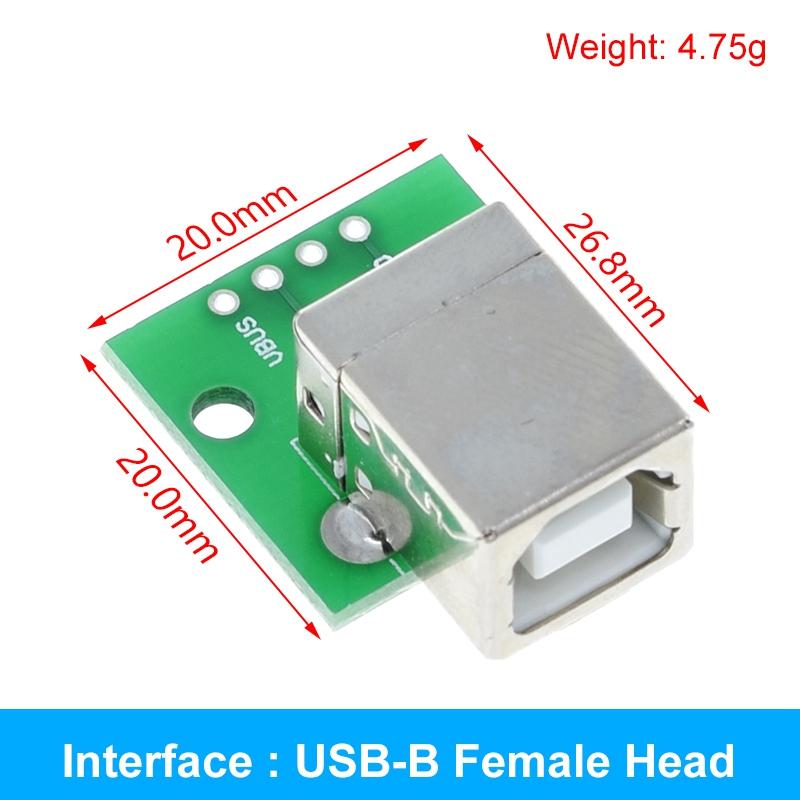 5/10 Stück USB-Stecker / Mini-Micro-USB auf DIP-Buchse Adapter 2,54 Stecker B Typ-C USB 2.0 3.0 Buchse Konverter