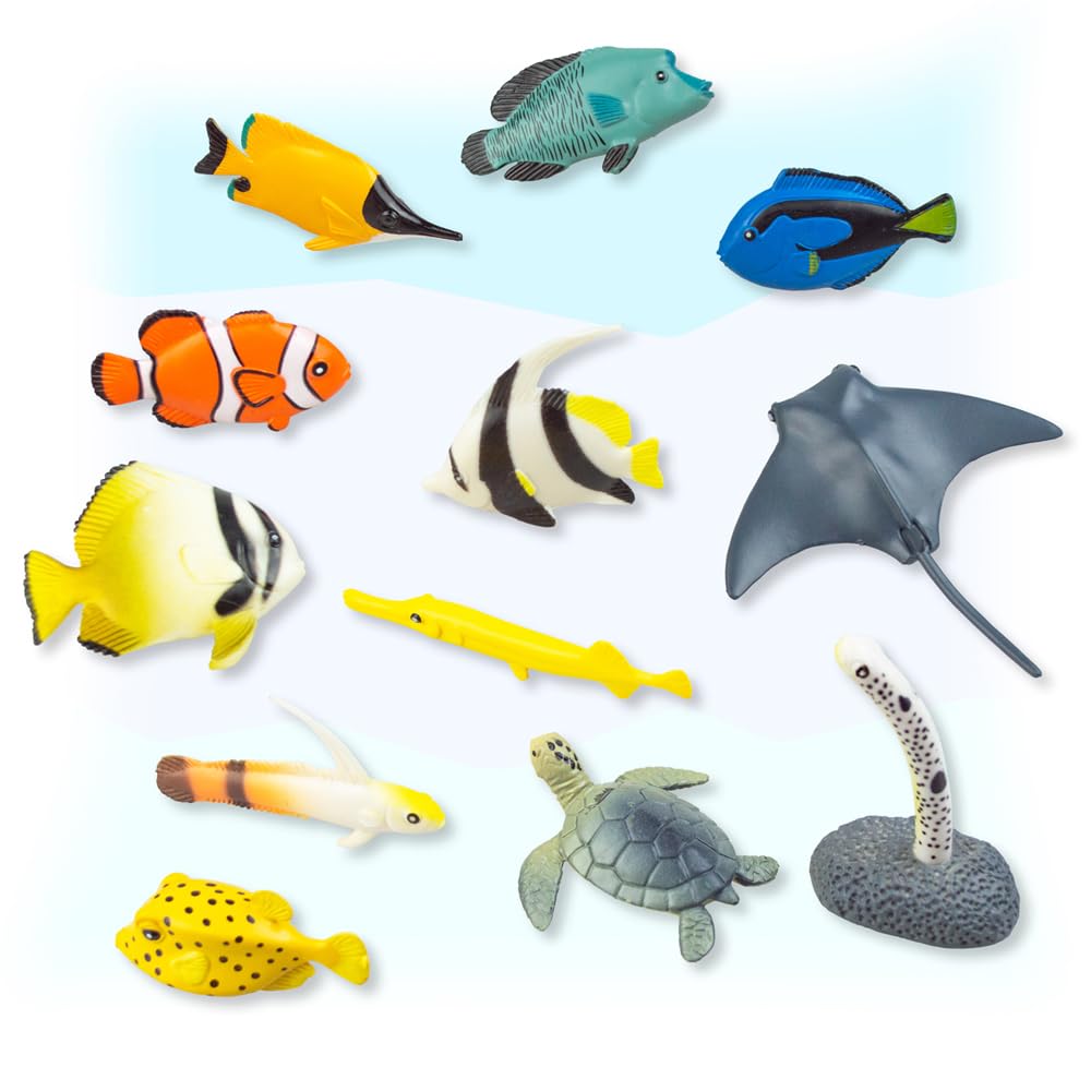 The Access Fish Figure 3D Encyclopedia Aquarium Toy 12-Type