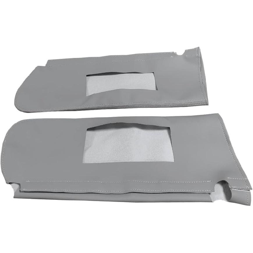 Car Sun Visor Cover Pair Fit for Chevy Tahoe Suburban Yukon 1995-1999, Microfiber Leather, Gray
