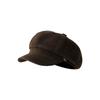 Leather Belt Decor Newsboy Cap British Style Octagonal Beret Hat Retro Baker Boy Cap  For Women