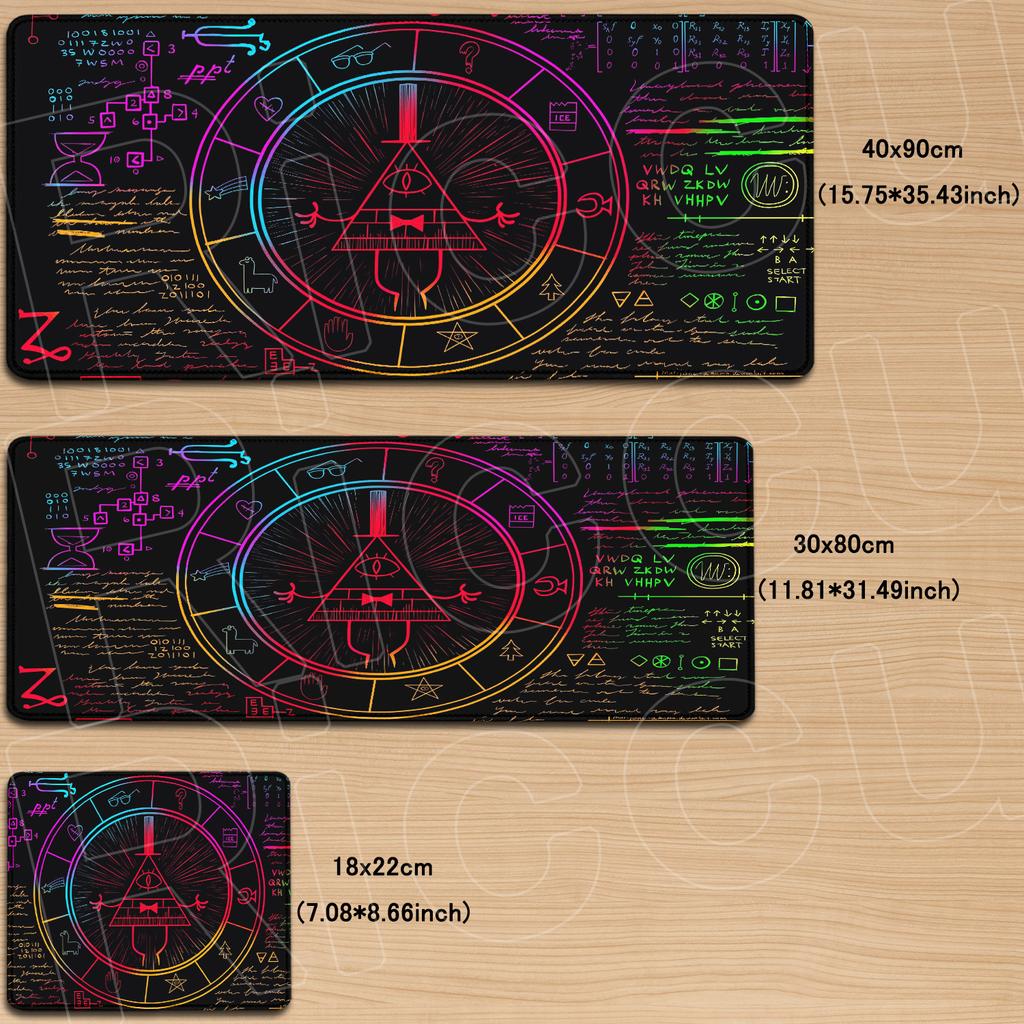 Gaming Mouse Pad Gravity Fall Deskmat Xll Large Lock Edge Keyboard Pad Bill Cipher Carpet Computer Table Surface For Accessories