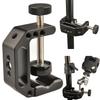 2 Pcs C Clamp Multi Functional Adapter with 1/4inch-20 & 3/8inch-16 Thread Hole Aluminum Alloy Desktop Mount Holder Stand