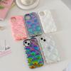 Electroplating colorful rhombus pattern is suitable for iPhone15Pro max mobile phone case Apple 16 new 14/13 sense
