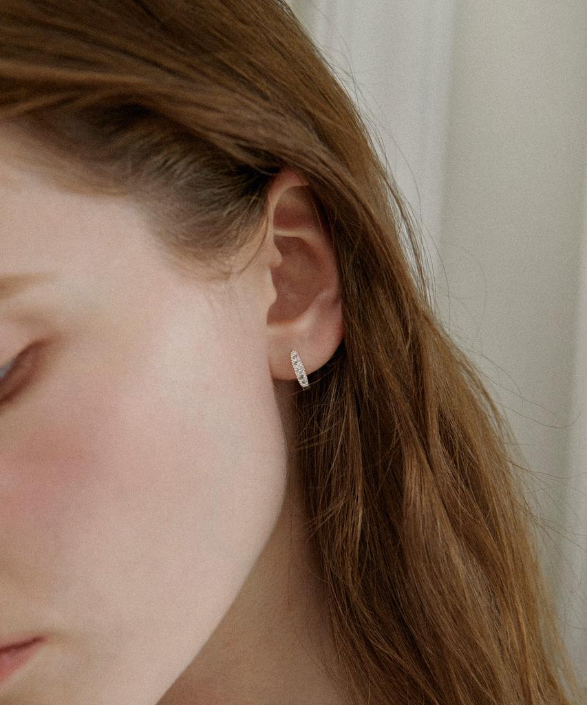 St.Scott London Sparkling Cubic Earrings / Stj-Eb1792Wg