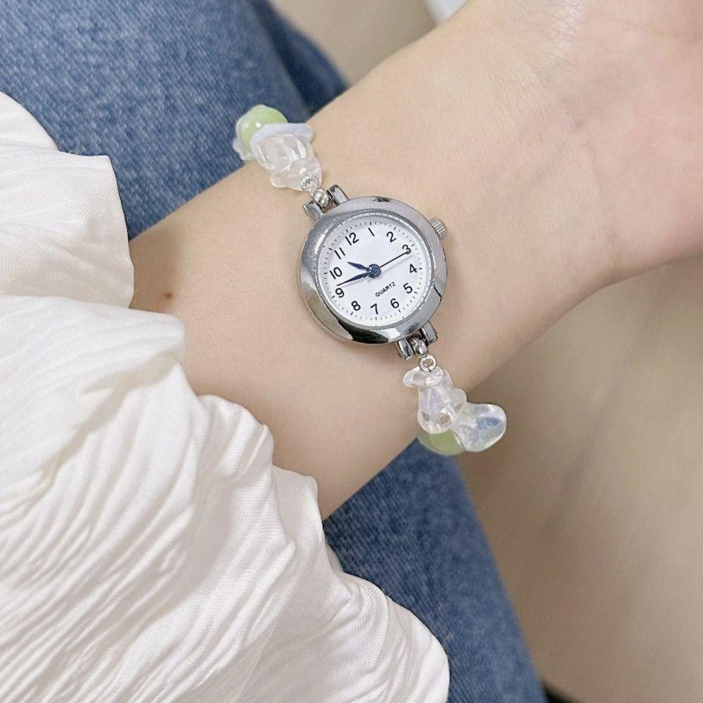 Beaded Bead Chain Watch Dopamine Quartz Watch New Bracelet Watch  Women Girls