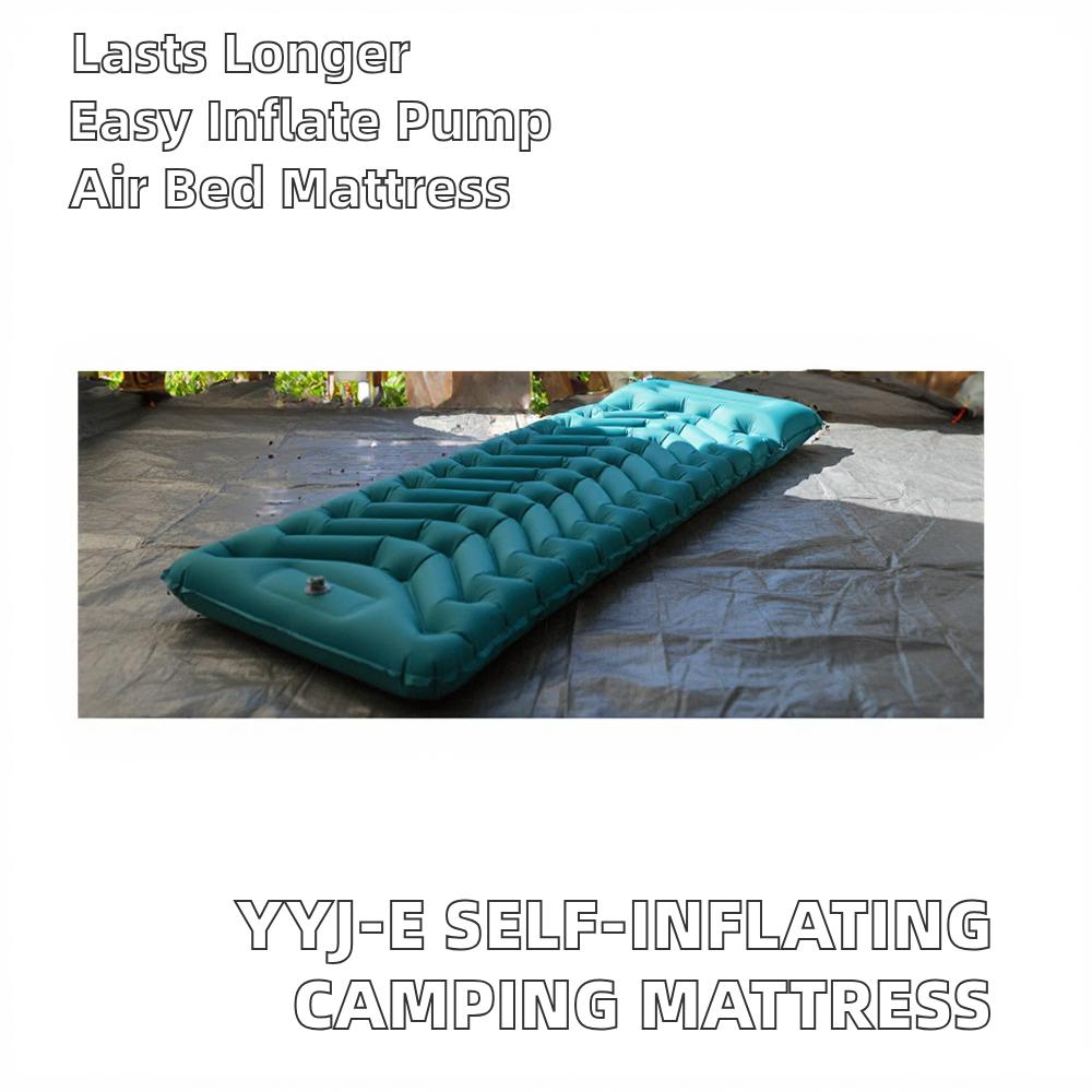 High Quality Self-Inflating 10cm Thick 40D Nylon Composite TPU Camping Mat IPX-5 Rectangle for Outdoor Hiking Car Air