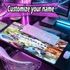 Custom Name Personalized Genshin Impact Pattern Mousepad, Laptop PC Desk Mat, Decorative Desk Mat for Home Keyboard Pad Gift