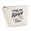 Toiletry Bag - PLANETEE - I Can't I Have Kitesurfing - 100% Cotton - 3 L - Metal Zip Closure