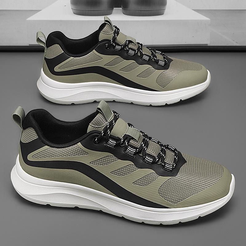 2025 Spring and Summer New Fly-woven Casual Shoes Men's Shoes Mesh Sneakers Large Size 46 Lightweight Running Shoes