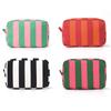 Stylish Cross-Striped Corduroy Makeup Bag: Large Capacity Travel Wash Bag